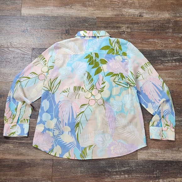 TALBOTS TROPICAL LIGHTWEIGHT LONGSLEEVE SHIRT SIZE LP - Picture 6 of 8